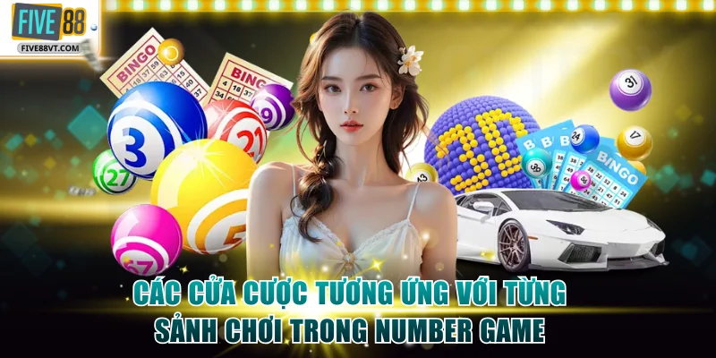 Các cửa cược tương ứng với từng sảnh chơi trong number game